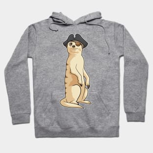 Meerkat as Pirate with Pirate hat Hoodie